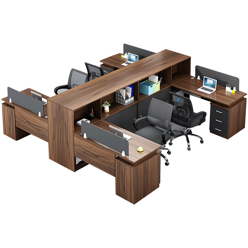 苏标屏风办公桌组合职员工位财务电脑桌现代简约卡座四人位