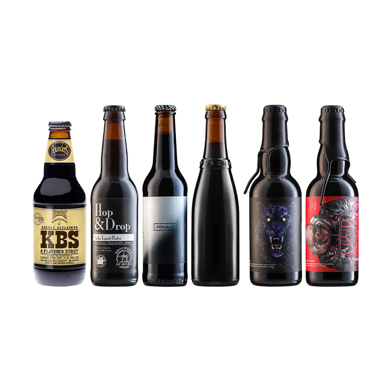 罗斯福（Rochefort）10号 纯进口精酿世涛修道院黑啤酒组合创始者KBS w12 圣伯纳 智美 世涛黑啤 355mL 6瓶 组合装 入门级
