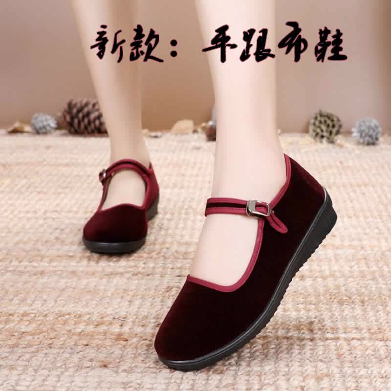 考级舞蹈黑跟鞋藏族舞蹈鞋女黑色广场舞鞋软底四季舞鞋北 北京布鞋低