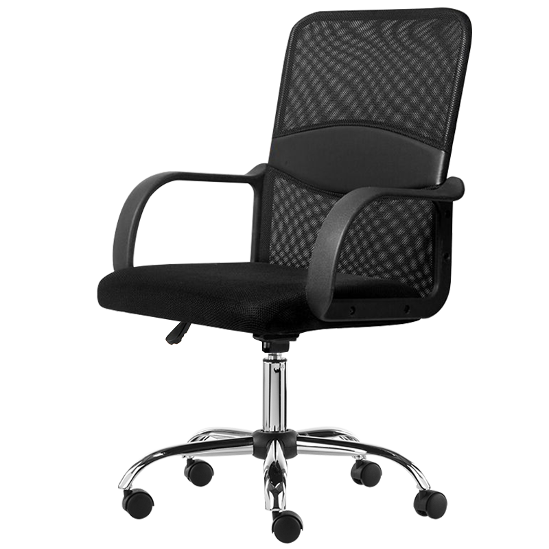 伯力斯（BECAUSES）办公椅 电脑椅 家用椅子 职员椅子 网布转椅 MD-0696黑色100022316817