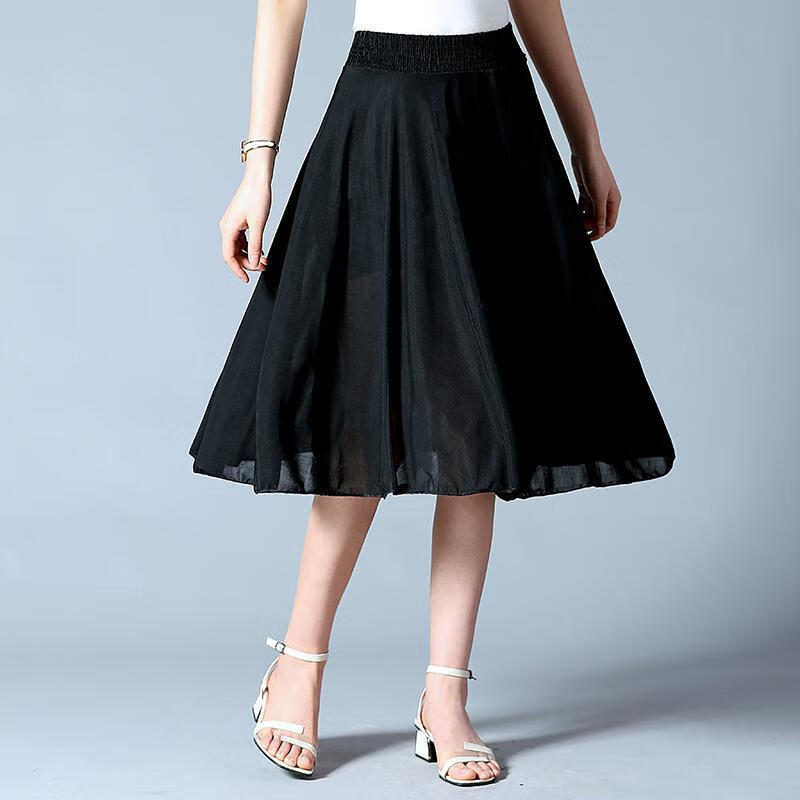 索宛亦(suowanyi)中老女装ma妈装半身裙夏天中长裙印花跳舞裙冰丝太阳