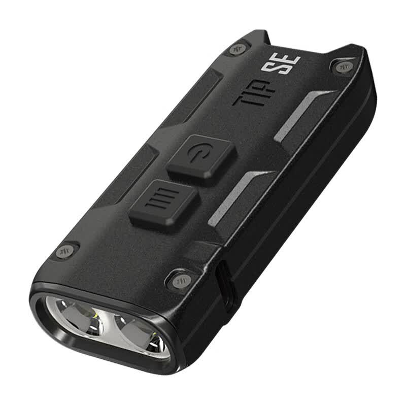 奈特科尔（NITECORE）便携迷你手电筒TIP3强光户外EDC应急照明超亮钥匙扣灯USB-C可充电 TIP SE黑色 标配（不含充电线）