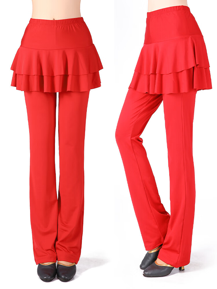 泰瑞格广场舞裤子跳舞裙裤新款舞蹈裤裙女健身牛奶丝长裤夏季服装薄款