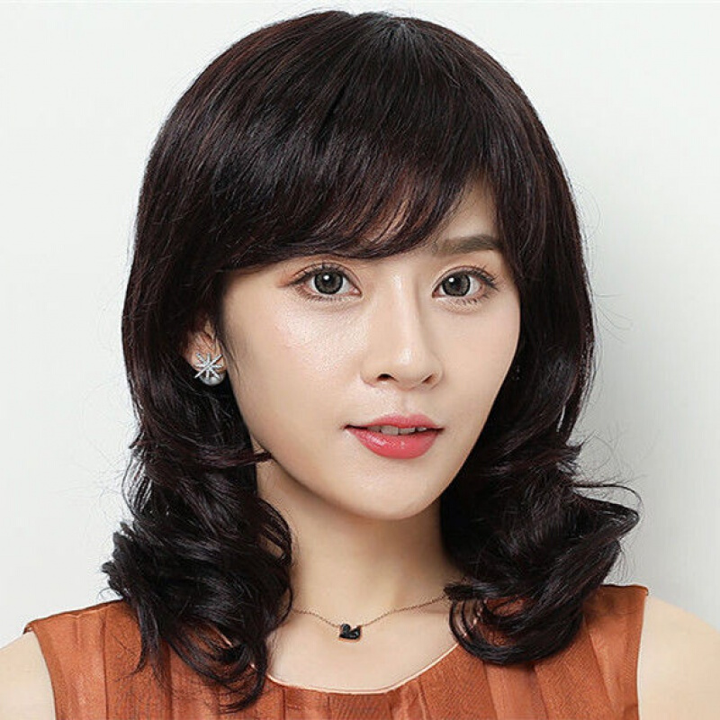 假发女长卷发大波浪中年女士假发逼真假头发全头套假发 自然黑