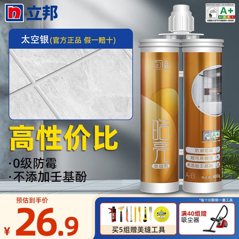 瓷砖地砖地暖专用 防潮防霉 填缝剂  十大品牌美缝胶 【皓亮】太空银