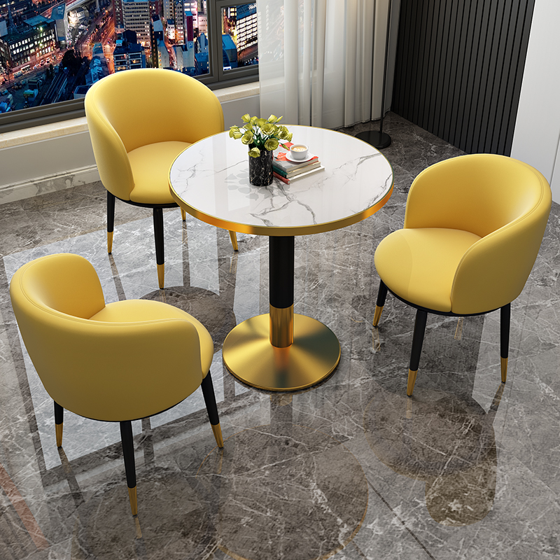 接待桌椅轻奢洽谈桌椅组合休闲区网红咖啡厅店铺接待现代售楼处会客小