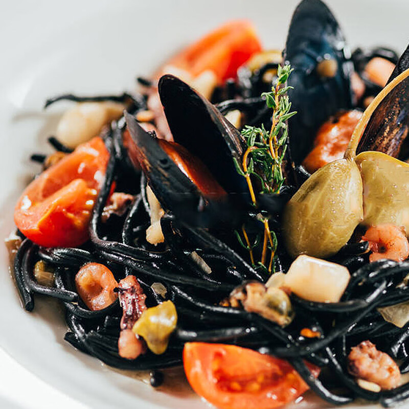 壹粒盈满墨鱼汁意大利面条 意面意粉通心粉家用