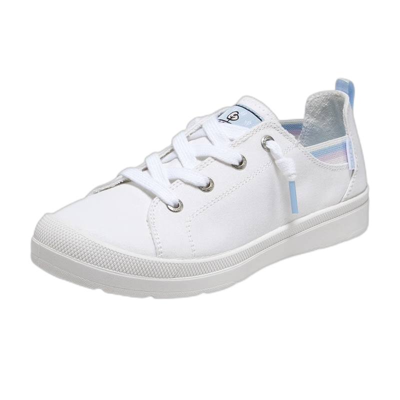 斯凱奇丨Skechers女鞋純色帆布鞋高回彈一腳蹬學(xué)院風(fēng)百搭休閑鞋113857