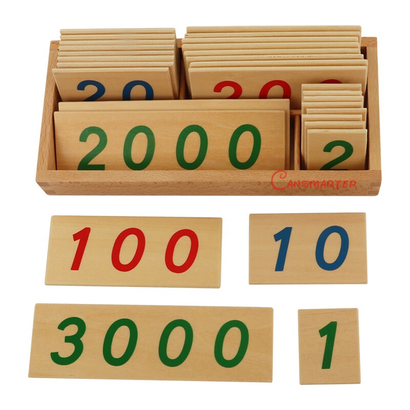 蒙特梭利蒙氏教具早教玩具精细动作训练1一2岁儿童木制数字卡片 1