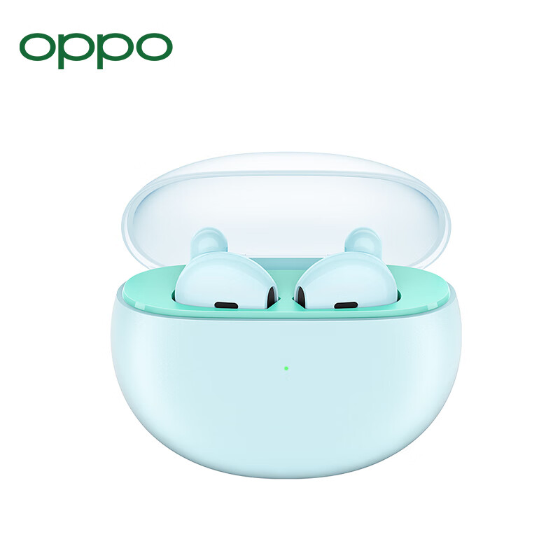 OPPO Enco Air 真无线蓝牙耳机 通话降噪耳机 蓝牙低延迟双传 半透明果冻仓 通用小米苹果华为手机有点「蓝」