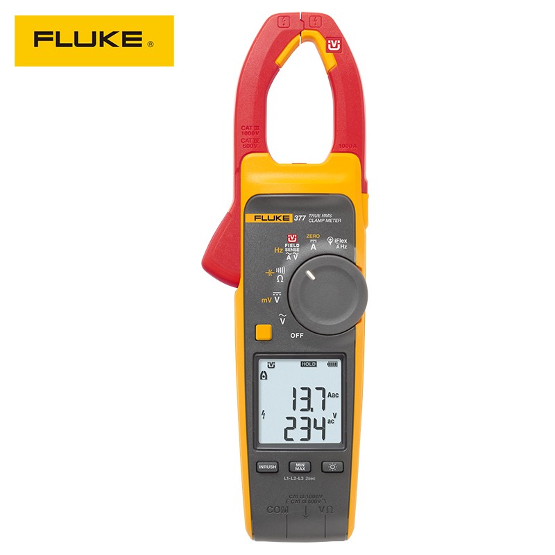 福禄克(fluke)377fc/378fc交直流非接触智能电压钳表谐波能效筛查钳形
