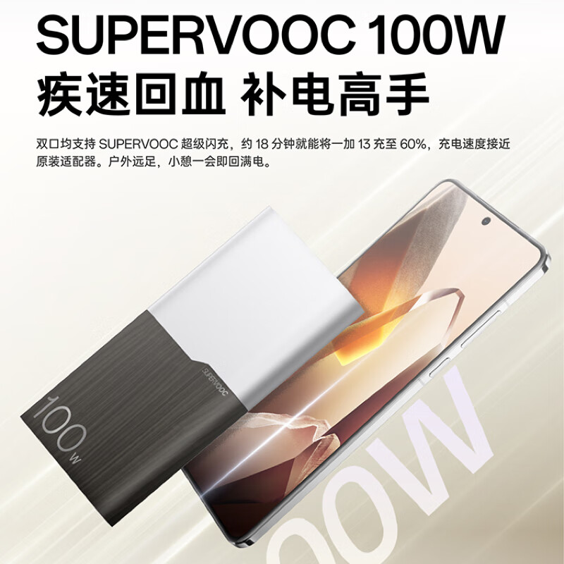 一加 100W  充电宝【国家补贴15%】超级闪充移动电源 12000mAh 手机充电宝 可上飞机可充电脑 极木版