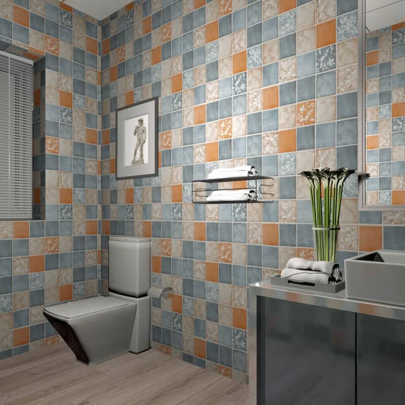 花仟陌浴室卫生间贴纸防水墙贴洗澡间厕所自贴墙纸自粘厨房防油瓷砖