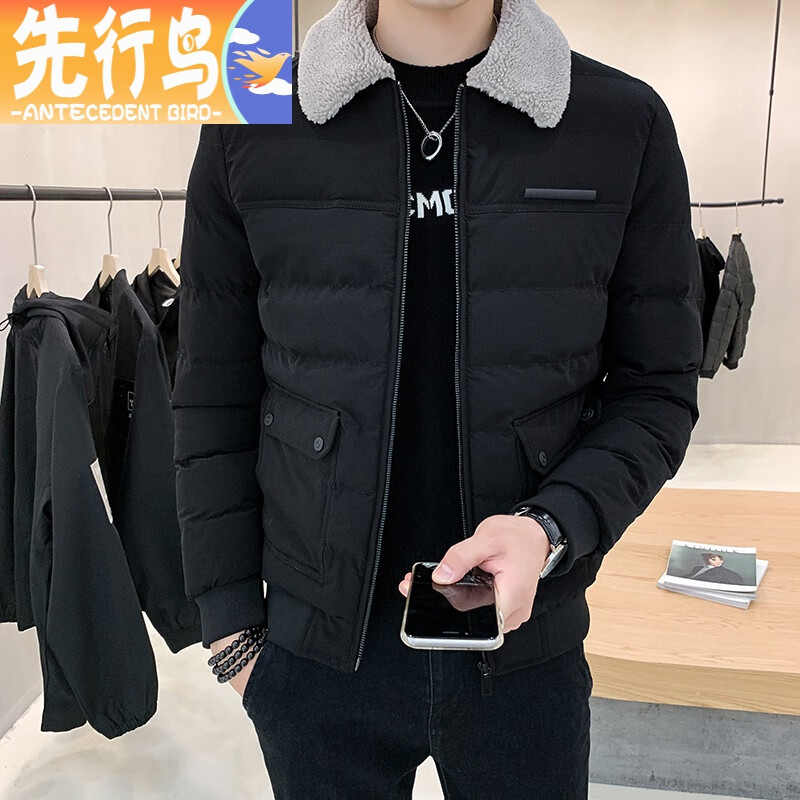 男士贴身小棉袄外套冬季2020潮流新款毛领棉衣加厚短款韩版修身棉袄