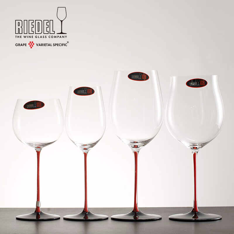醴铎RIEDEL奥地利进口红领结系列无铅水晶手工杯勃艮第杯红酒杯礼盒装 2支礼盒装 1050ml