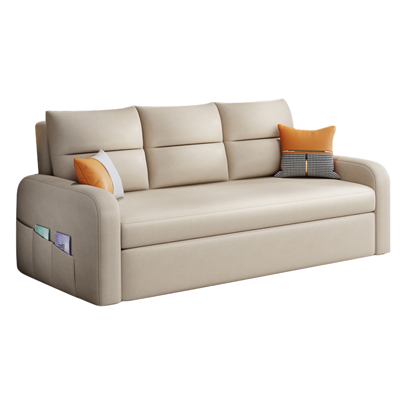 欧荷家具沙发床两用客厅多功能小户型坐卧科技布可折叠储物书房实木沙发床 外径：2.0米+可储物+科技布 基础版：高密回弹海绵款