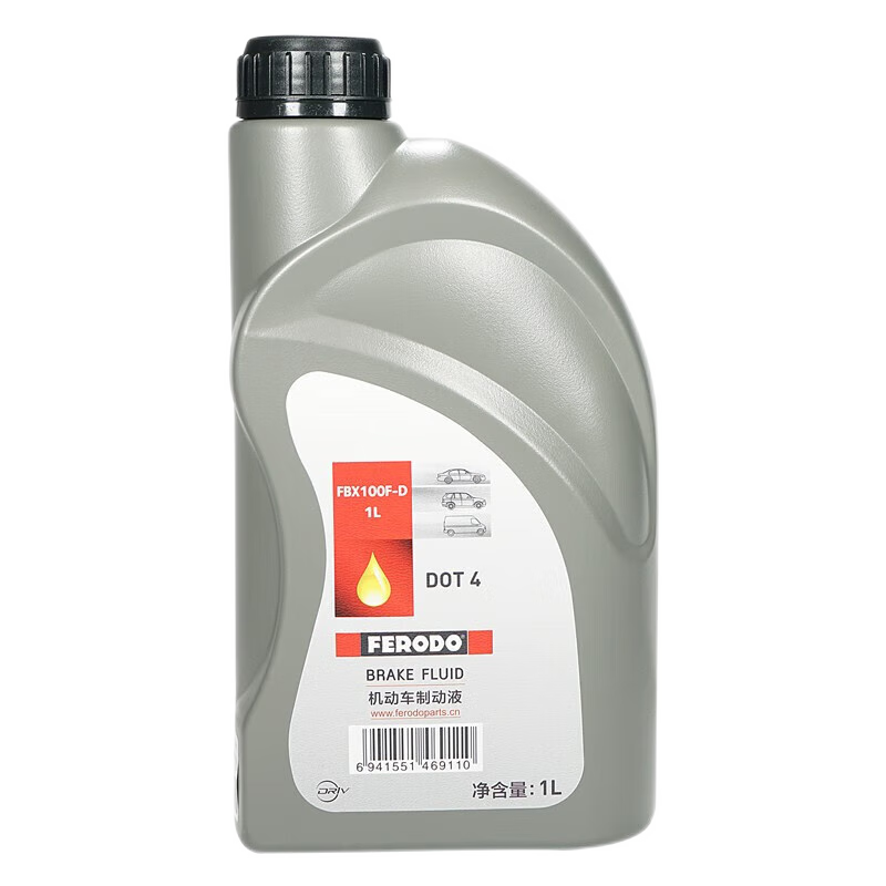 菲羅多（ferodo）DOT4 剎車油制動液汽車/摩托車通用 FBX100F-D 1L