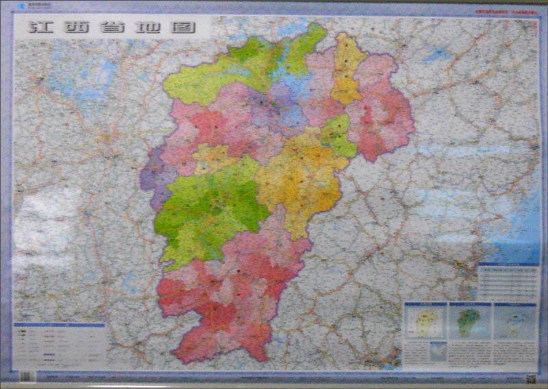 【新华书店】江西省地图（折叠图 套封 1：93万） 约1.1m*0.8m
