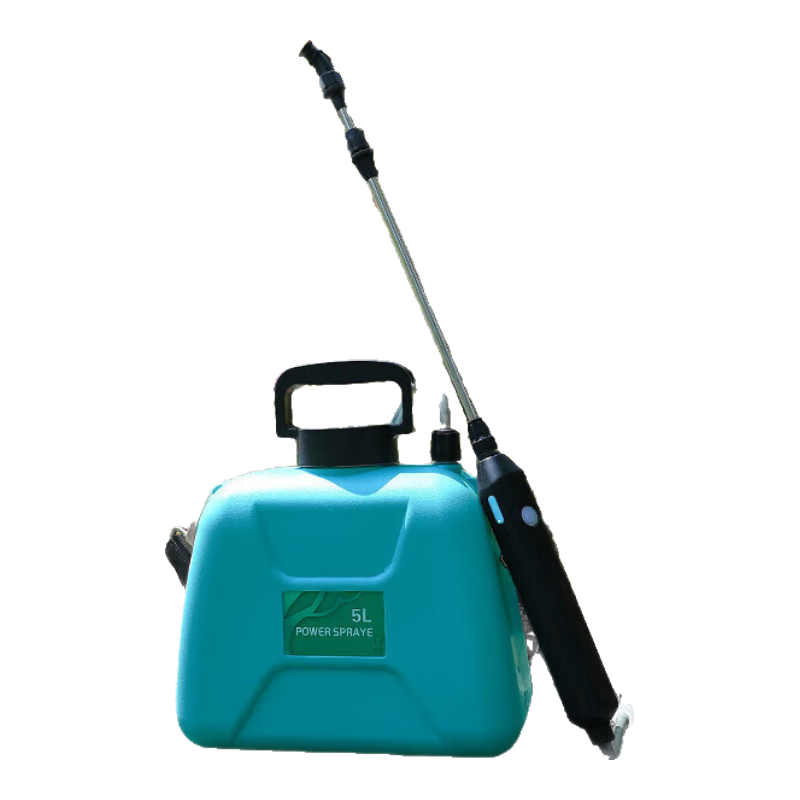 九千谷電動(dòng)噴壺5L 園藝噴壺大型加長桿肩負(fù)式噴霧器噴水灑水壺 綠色9479