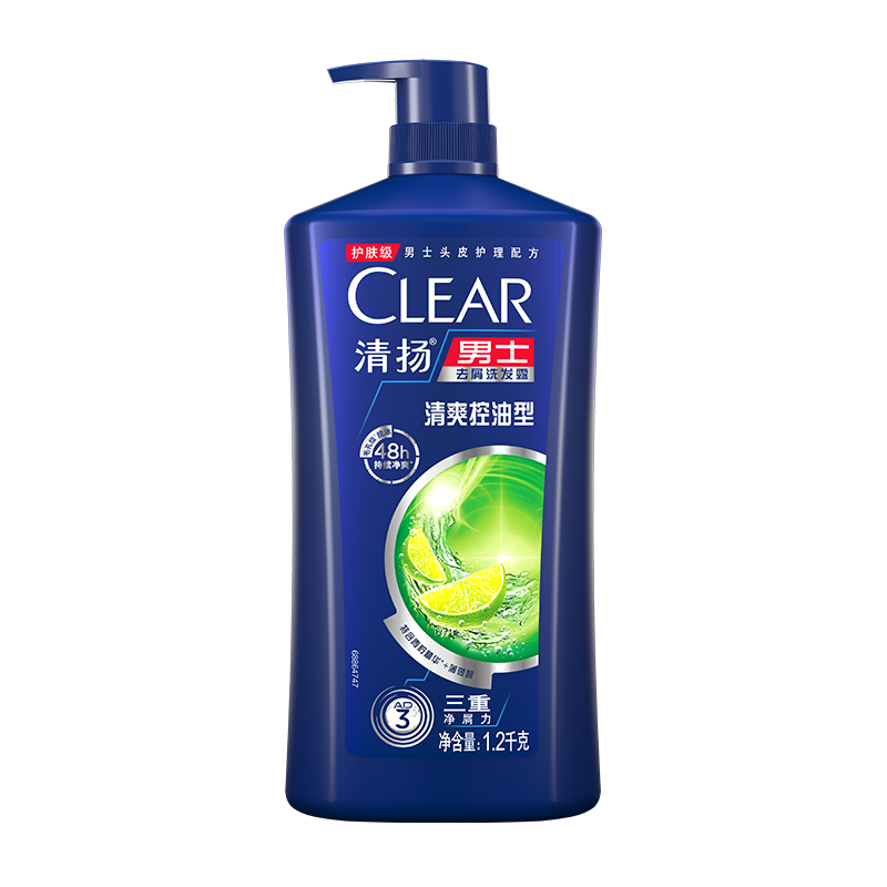 清扬(CLEAR)男士去屑洗发水超值装清爽控油型1.2kg价格走势、评测及购买建议