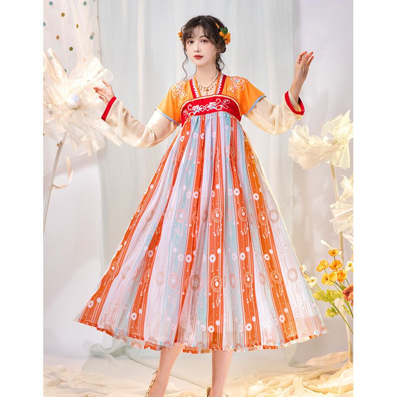 绅弛豹(shenchibao)汉服成人女胖妹妹诗瑶仙子汉服女齐胸襦裙汉素