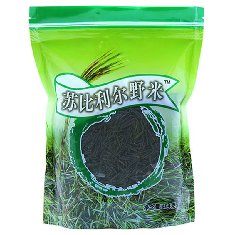 酷发苏比利尔野米菰米冰湖松针米 野米黑菰松米长松针黑菰米杂粮 苏