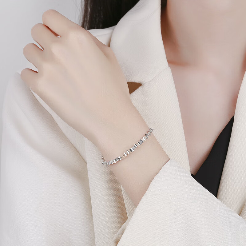 苏十六999足银碎银子手链女轻奢高级感手饰闺蜜生日新年礼物送女友老婆 【999足银】碎银几两手链