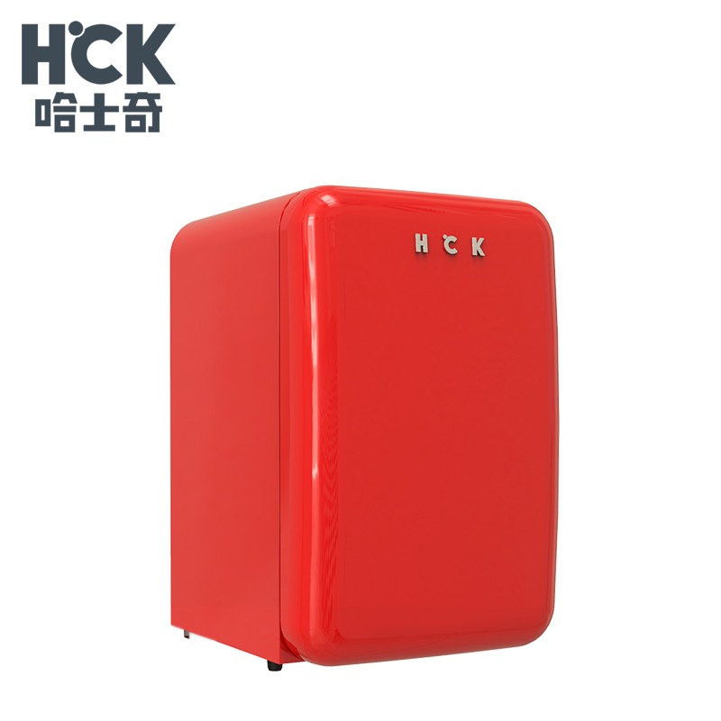 哈士奇 复古小冰箱独立冷冻冷藏 107L家用小户型迷你冰箱 BC-130RDC 红色