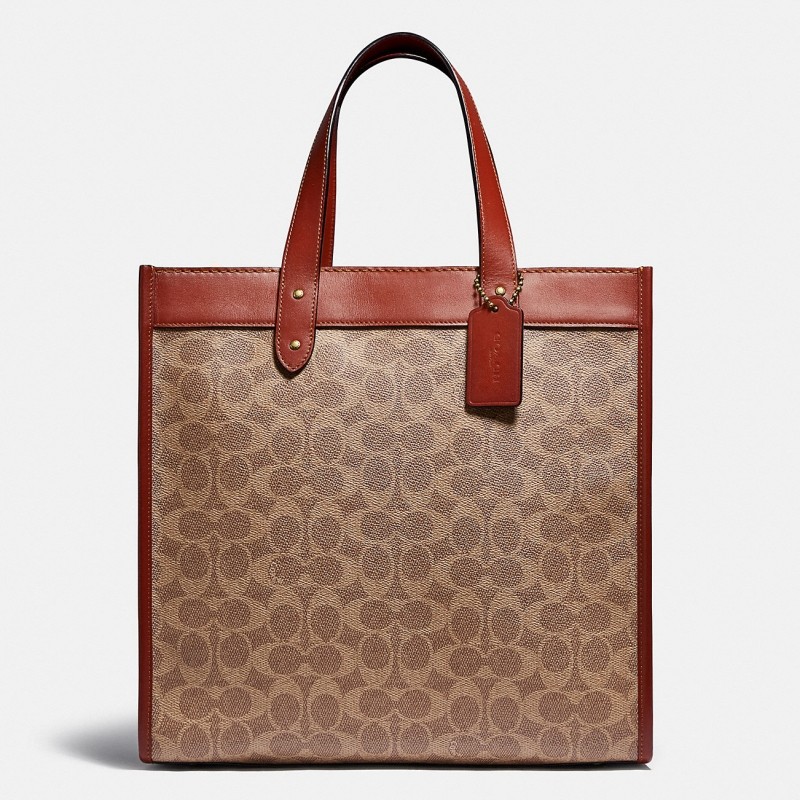 coach蔻驰 field tote 系列经典马车标 女士大容量托特包单肩手提斜