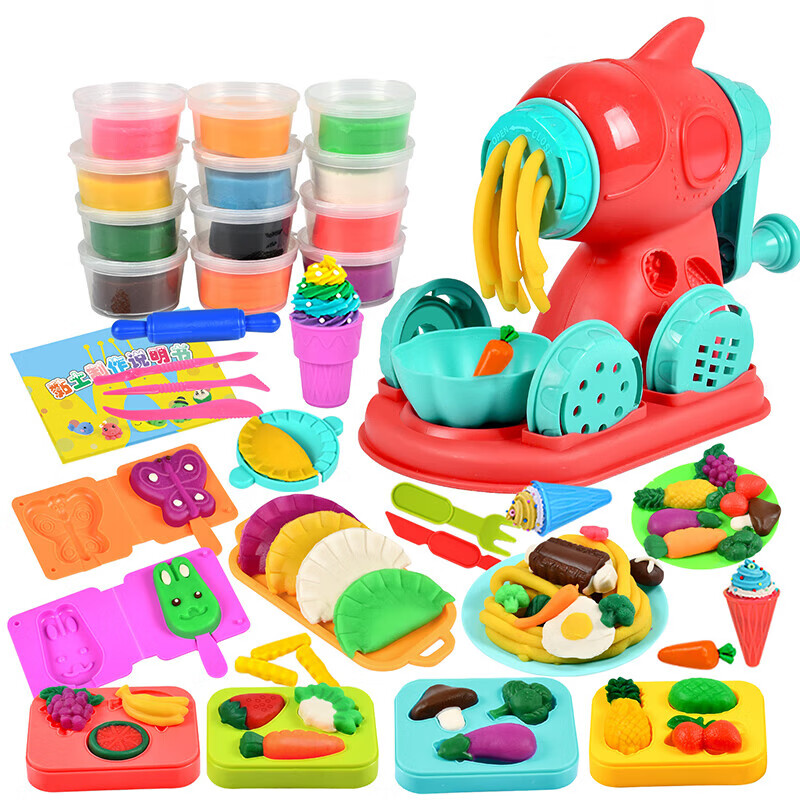 力利LiLi 3D面条机彩泥套装礼盒儿童橡皮泥玩具模具幼儿超轻粘土38件套 12色彩泥LC68-7 六一儿童节礼物 怎么样,好用不?