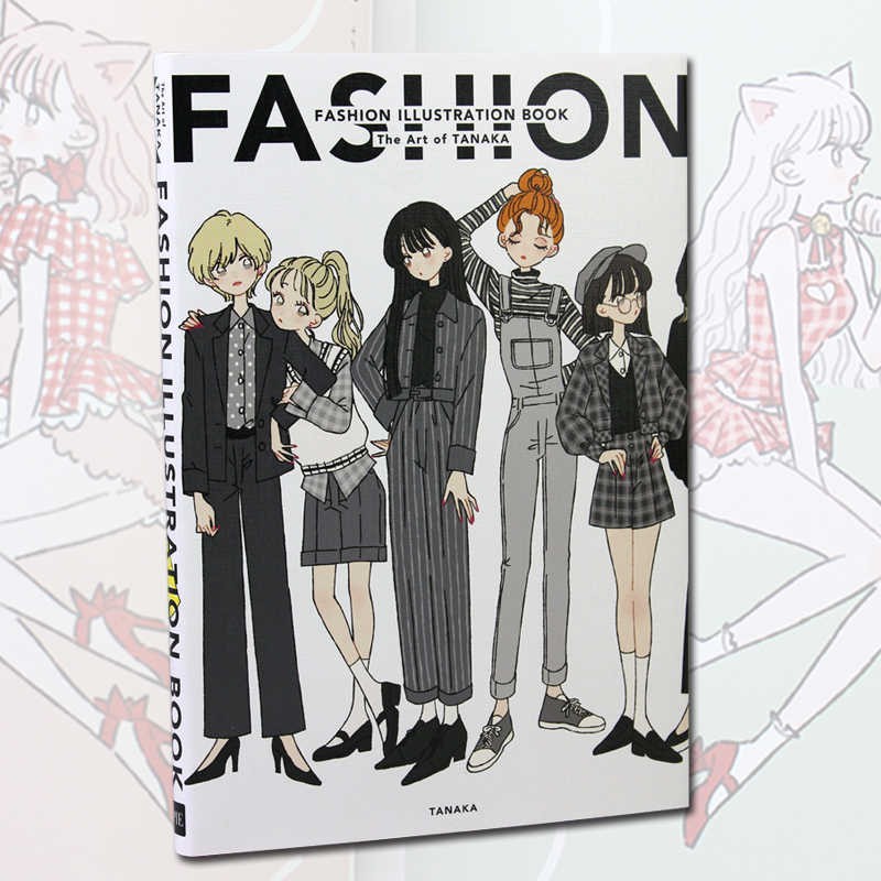 日文原版 tanaka画集时尚插图手册 日本插画作品集 时装服饰时尚潮流