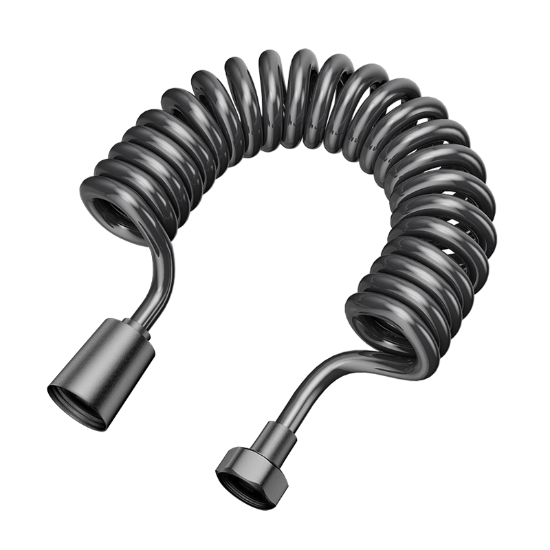 睦歌伸缩水管马桶高压水管冲洗喷枪软管卫生间冲洗管花洒进水管弹簧管 【枪灰可拉伸3米】伸缩管 加厚加粗丨防爆耐用