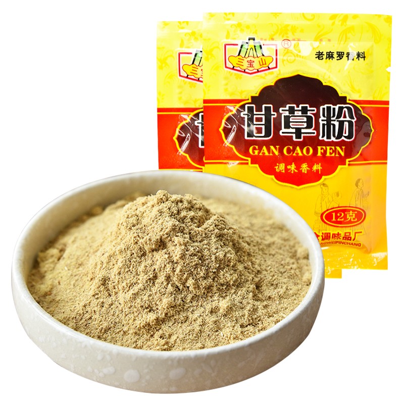 烤肉腌料蘸料卤肉鸡排料老麻罗香料 三宝山 甘草粉12g*6袋