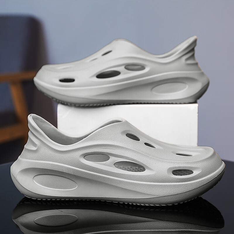 保罗骆驼,protectcamel椰子洞洞鞋男款夏季外穿防滑全包凉鞋大码包头