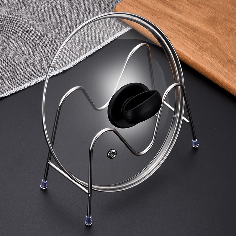 昊苍加厚多功能不锈钢锅盖架子家用厨房台面免打孔大号锅盖置物支架子