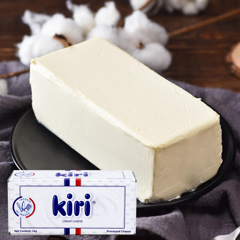 kirikiri奶油芝士奶酪干酪1kg烘焙蛋糕奶茶奶盖慕斯即食家用 1kg kiri