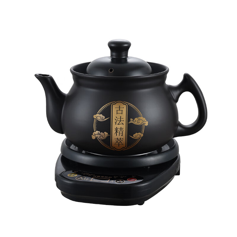 越进中药锅煎药壶熬药壶自动煎药壶熬药电砂锅熬中药家用煲药煎锅中药养生壶中医煮熬药罐砂锅炖药煲 D4L壶（整体陶瓷釉）底座 1.9L