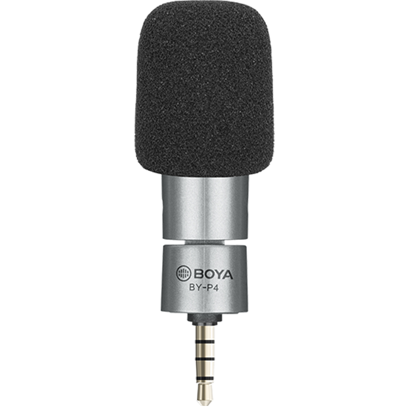BOYA博雅 麦克风 BY-P4手机3.5mm接口全向型指向直插式迷你麦克风 手机K歌直播短视频拍摄收录音小话筒