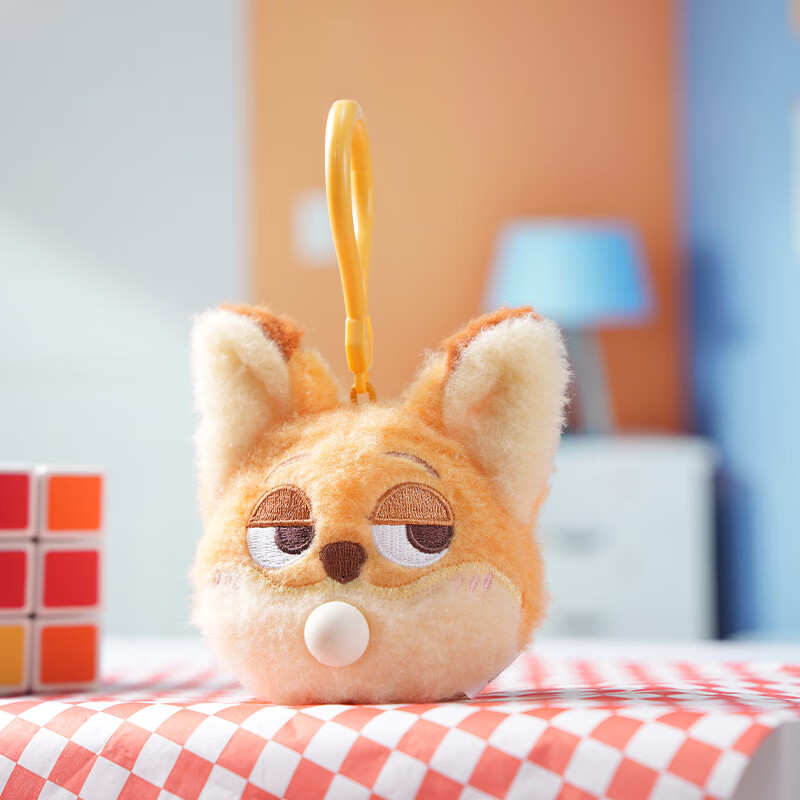 迪士尼（Disney）疯狂动物城尼克泡泡糖挂件毛绒玩偶公仔钥匙扣送闺蜜女朋友礼物女