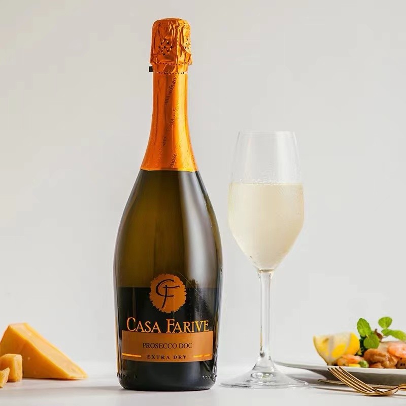 法尼维嘉意大利果香清爽Prosecco普洛赛克干型起泡酒气泡白葡萄酒750ml