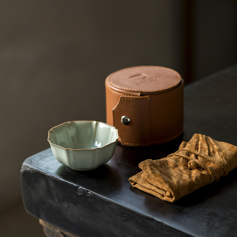 汝窑主人杯开片可养景德镇汝瓷品茗茶杯陶瓷功夫茶盏个人单杯八角杯