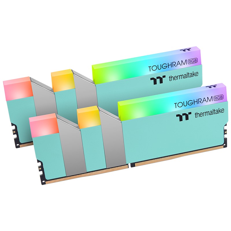 Tt（Thermaltake）钢影 RGB DDR4 3600 16GB(8Gx2) 松石绿 内存 松石绿