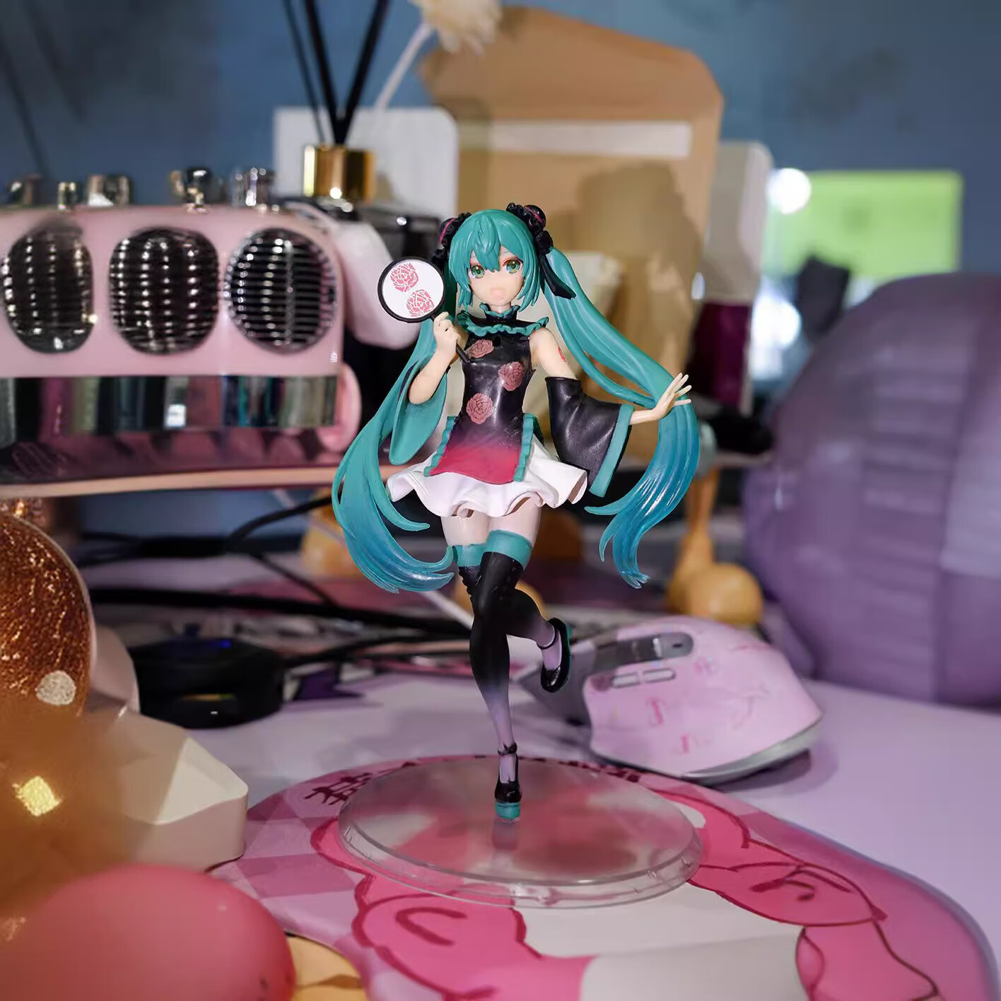 萌创社美少女系列 初音未来 miku睡美人 旗袍长发公主手办 旗袍初音