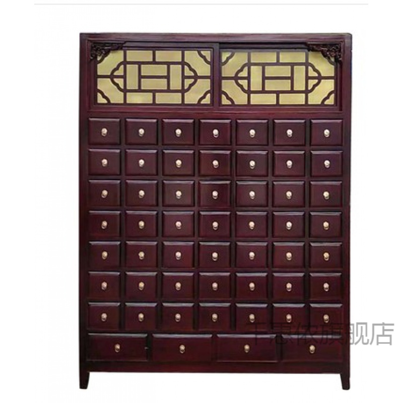 实木中药柜中药斗木制药柜药店用中药厨柜经济型中药柜药斗章松木 1.