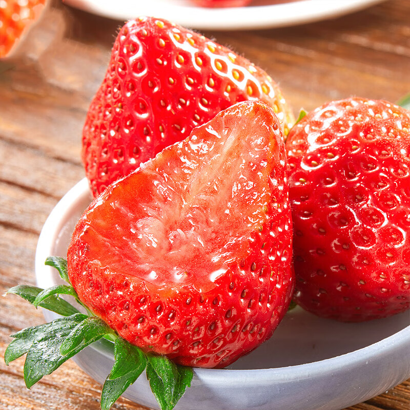 金百粟四川大凉山红颜草莓 新鲜水果红颜99奶油草莓生鲜现摘 精选3斤净重2.5斤单果12g+【实惠推荐】