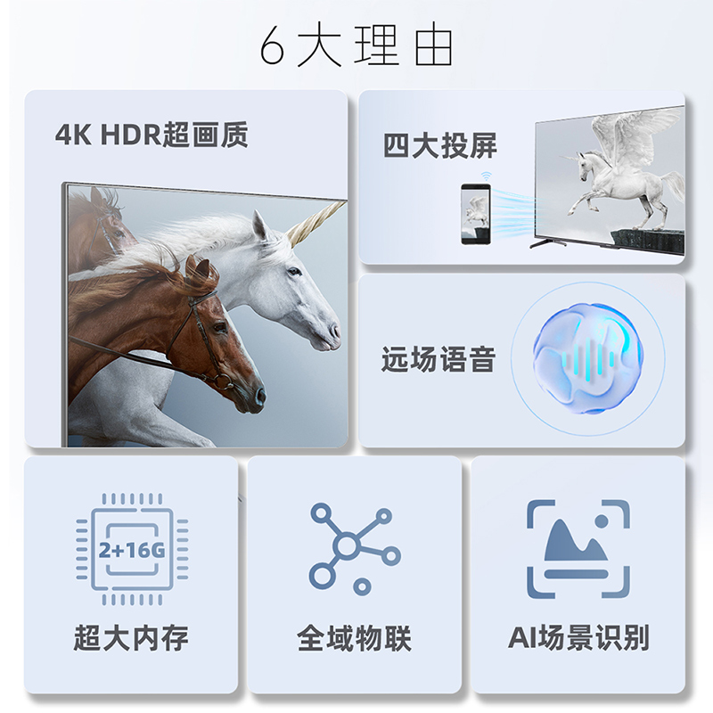 长虹 65D5P 65英寸智慧屏教育电视 AI声控 远场语音 2+16GB 4K超高清 超薄全面屏 平板液晶电视机  以旧换新