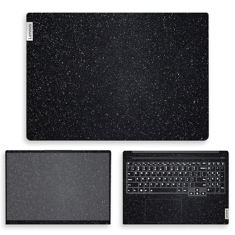 电脑贴纸机身外壳防水防刮保护膜华为华硕笔记本贴纸 黑色星光磨砂