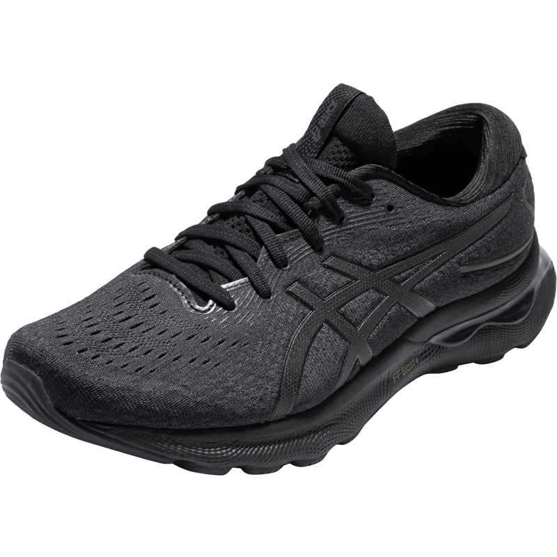 亚瑟士 男鞋宽楦旗舰跑鞋缓震透气运动鞋 gel-nimbus 24(4e) 黑色 40