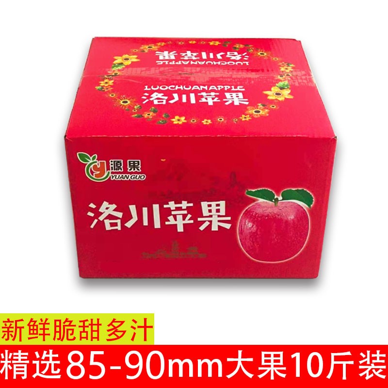 精选特大果 陕西洛川红富士苹果 水果 当季新鲜时令水果 脆甜多汁冰糖心  精选特级果 净果9斤礼盒装 单果【85-90mm】