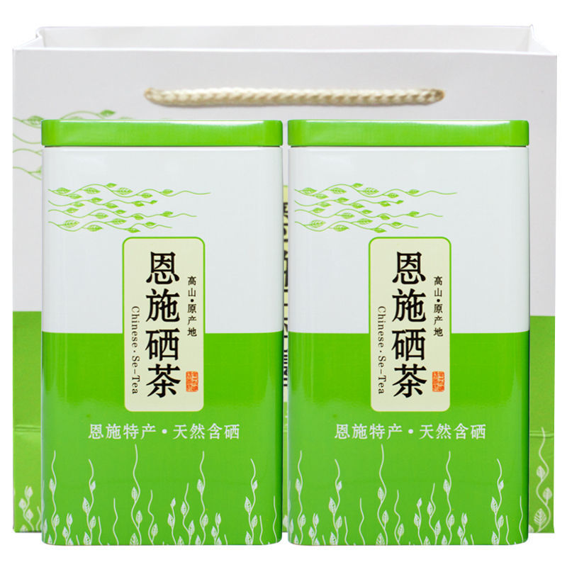 拾茗集恩施富硒绿茶2023新茶恩施绿茶高山硒茶浓香型毛尖耐泡茶叶散装